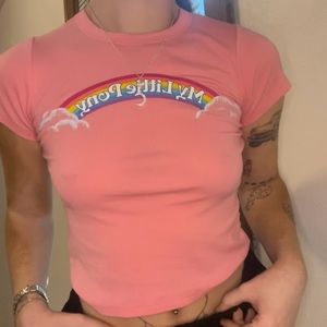 Pink my little pony baby tee